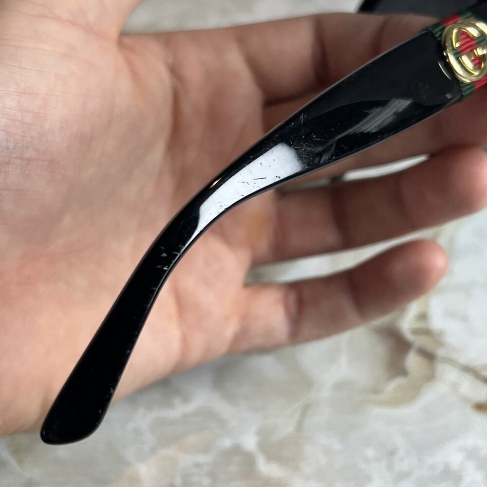 Gucci Sunglasses GG3644/S D28WJ Polished Black FOR FRAMES - SCRATCHED LENSES - Picture 9 of 11